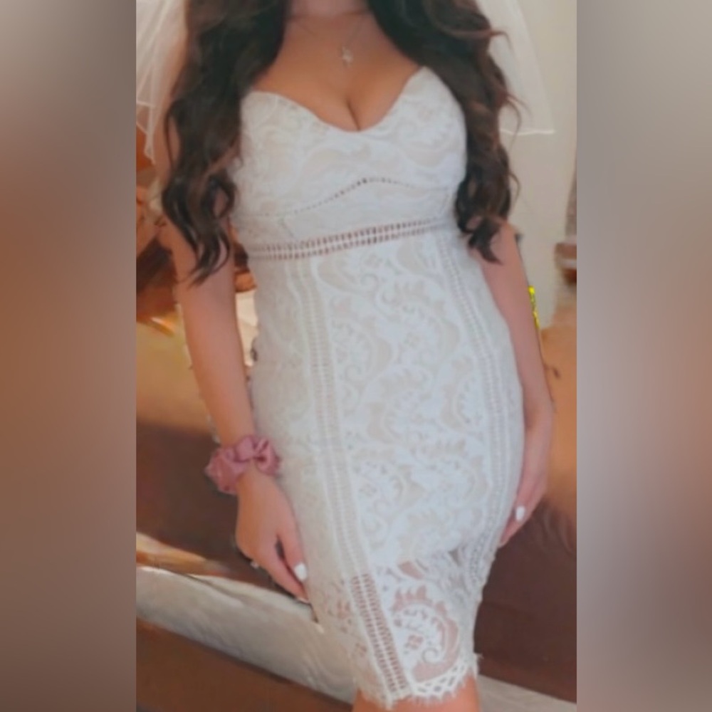 Fashion Nova Lace Midi Dress